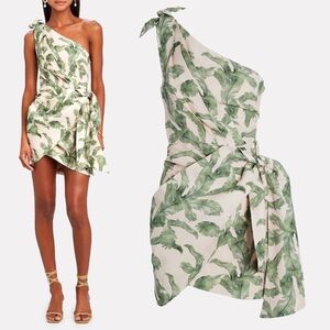 Significant Other Linen One Shoulder Safari Dress Tropical Wedding Resort Sz 10